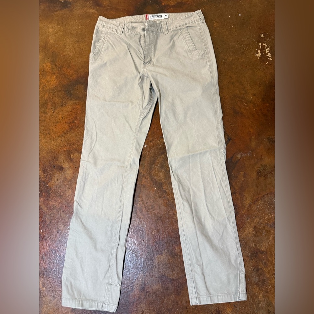 Mountain Khakis Relaxed Fit Khaki Canvas Pants Flat Front, Men's 36x36
